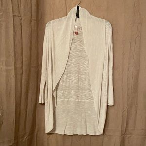 No Boundaries M 7-9 cream color lightweight shawl cardigan